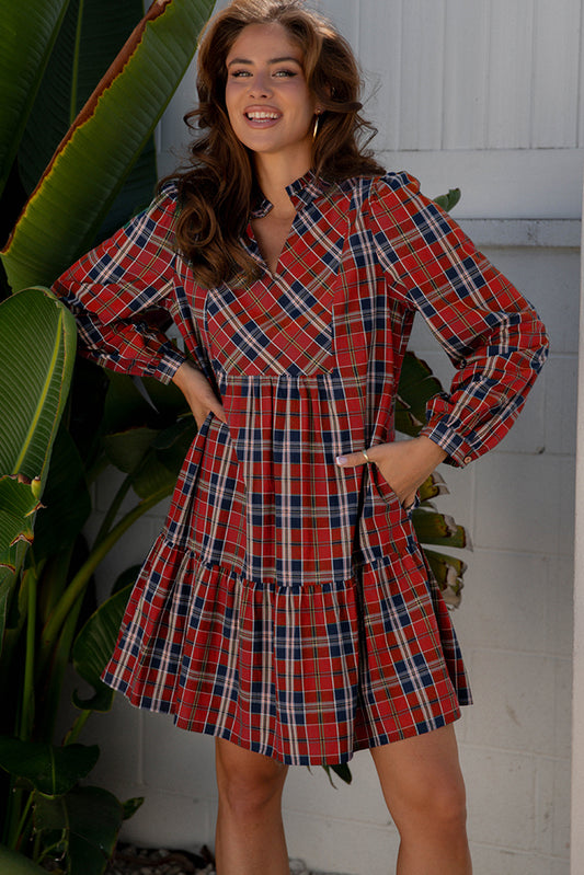 Home for the Holidays Plaid Dress