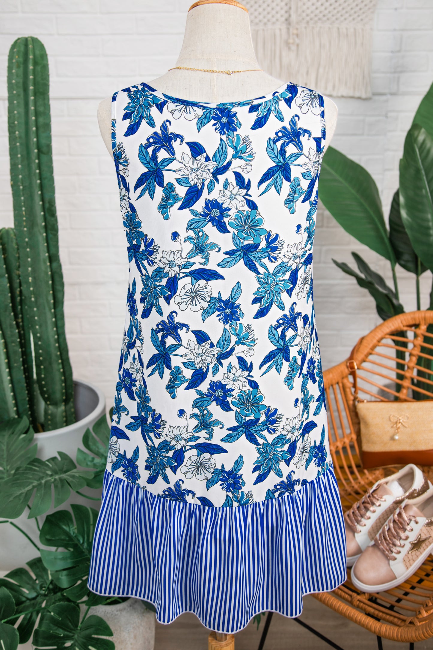 Harbor Bloom Drop-Waist Dress
