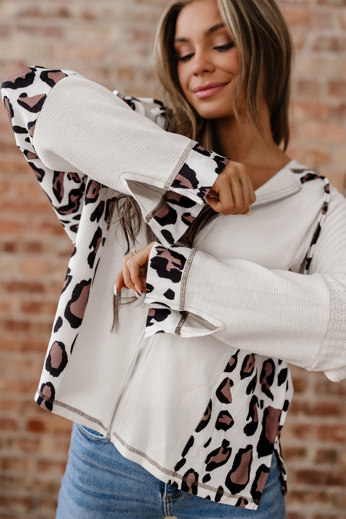 Wild Neutral Zip Hoodie