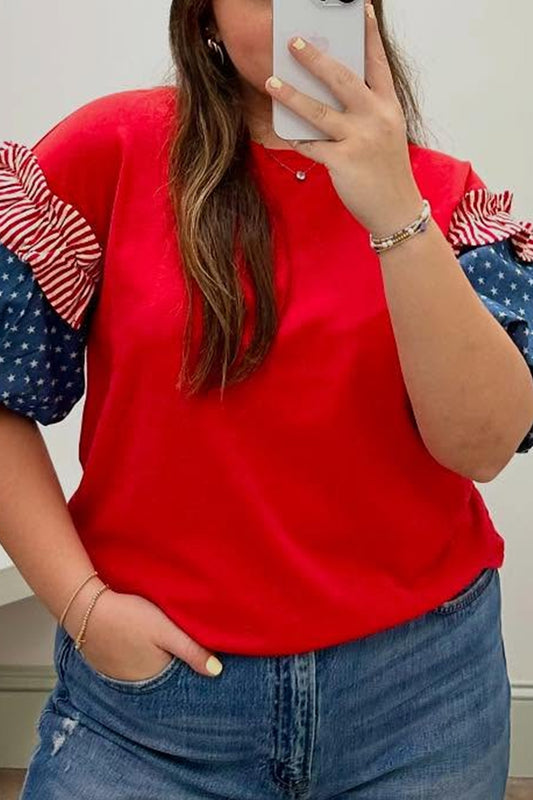 Liberty Belle Statement Blouse-Plus Size