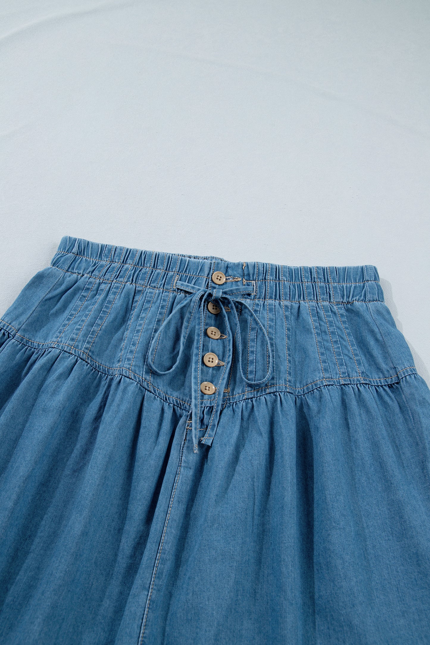 The Chambray Charm Mini Skirt
