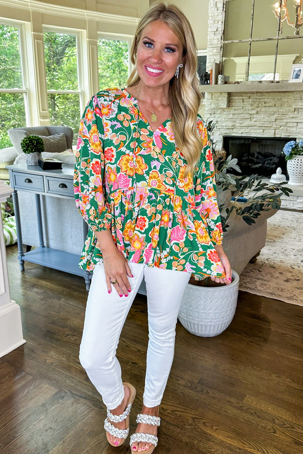 Garden Party Glow Babydoll Top