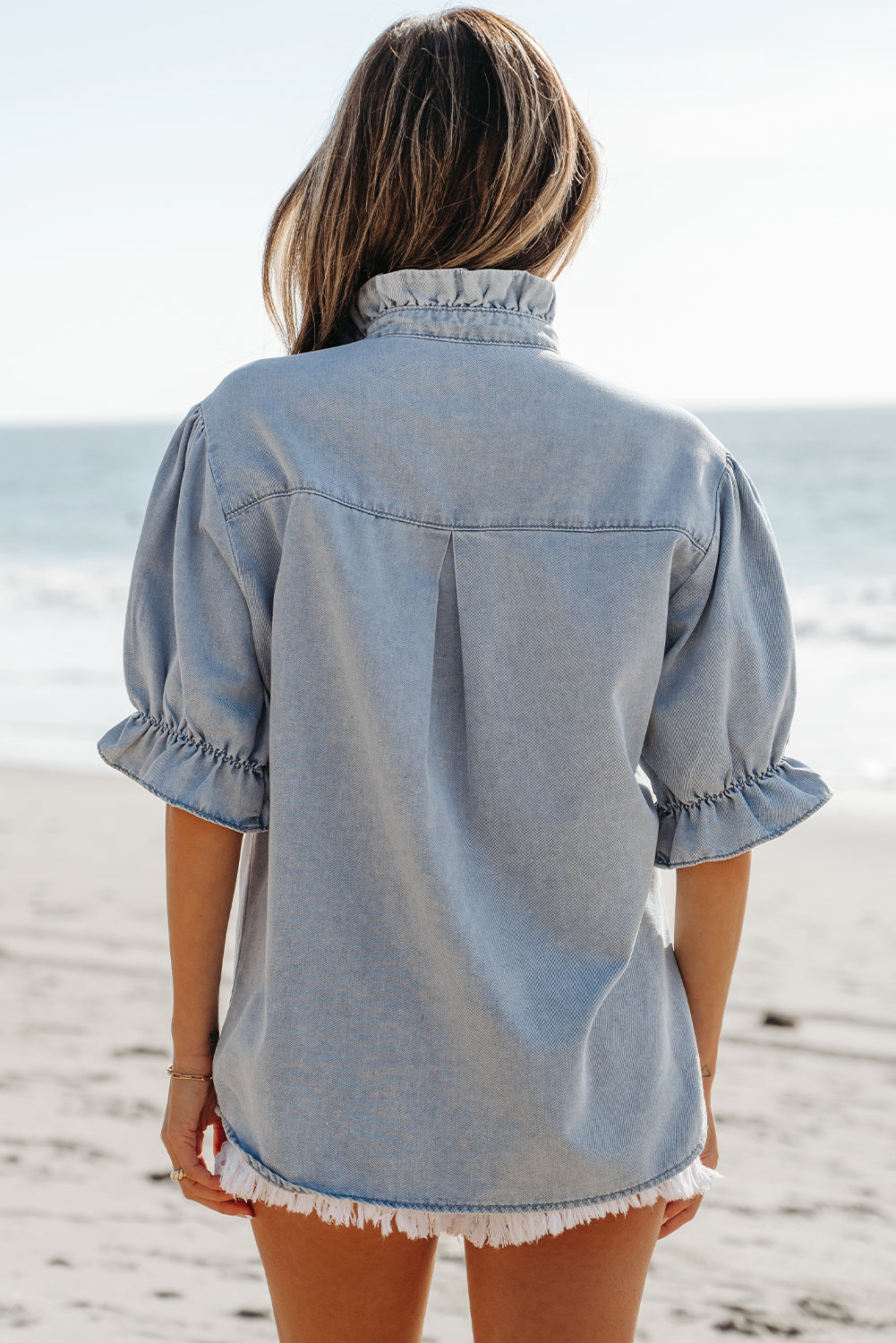 Seaside Chambray Top