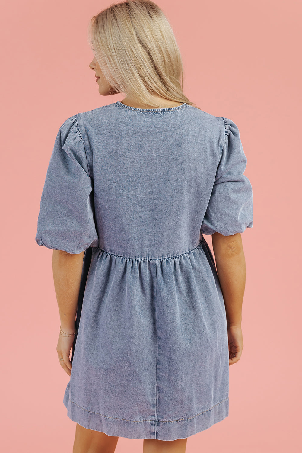 The Savannah Tie Denim Dress