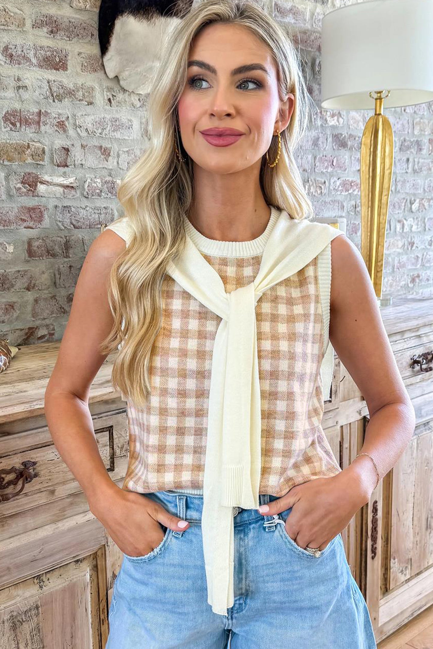 Country Club Charm Sweater Tank
