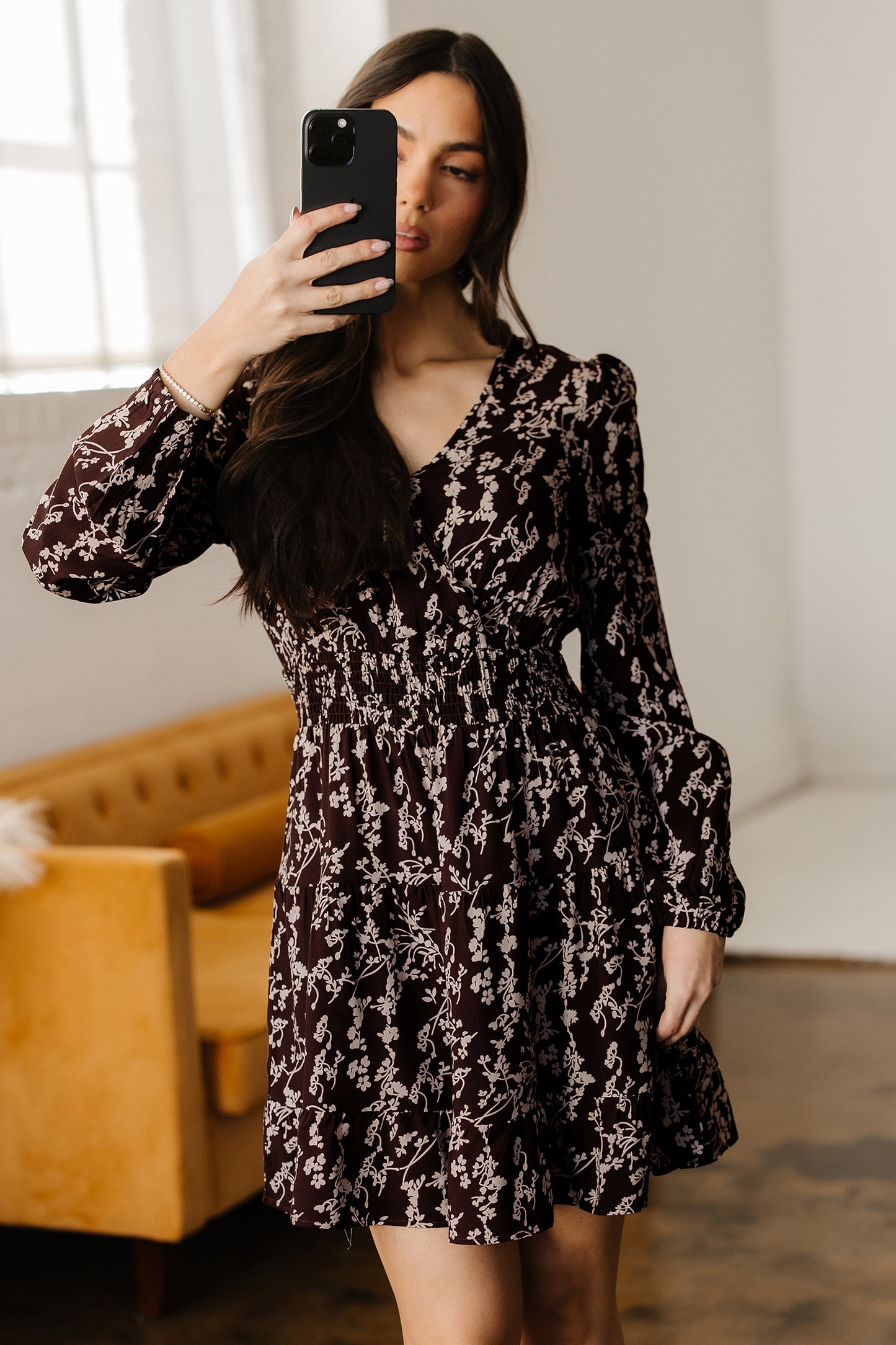 Chestnut Bloom Smocked Dress