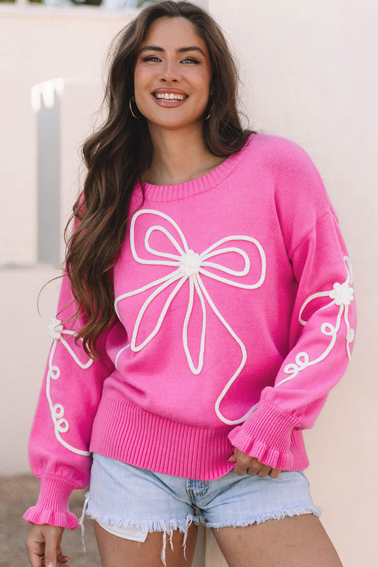 The Blush Ribbon Sweater