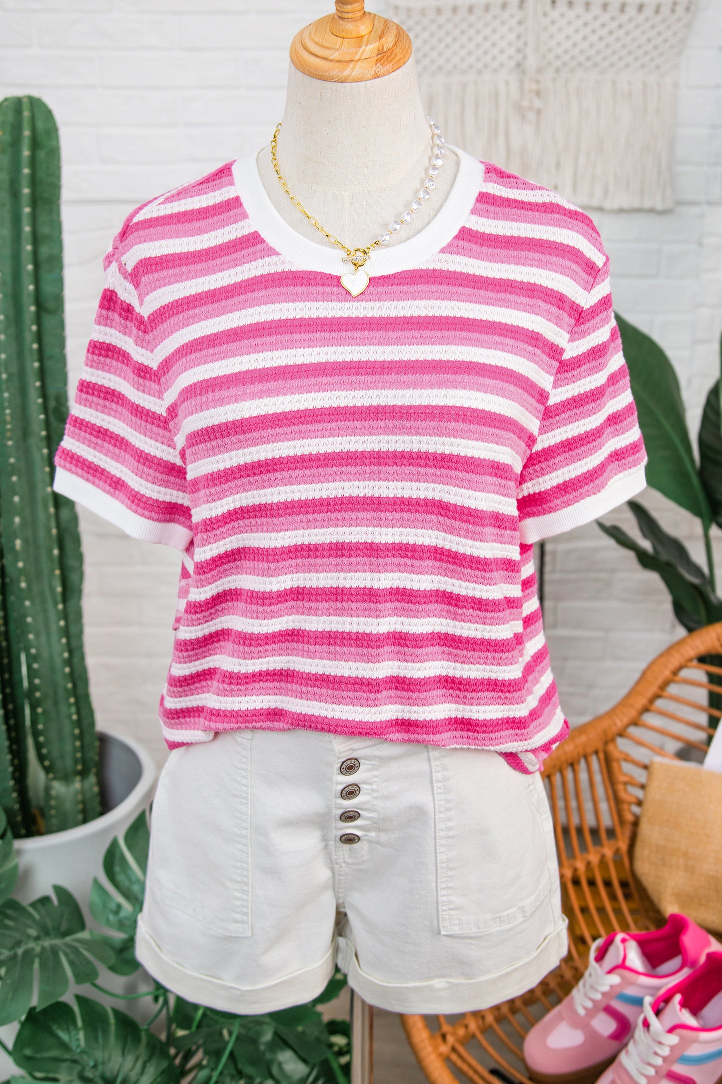Strawberry Cream Stripe Tee