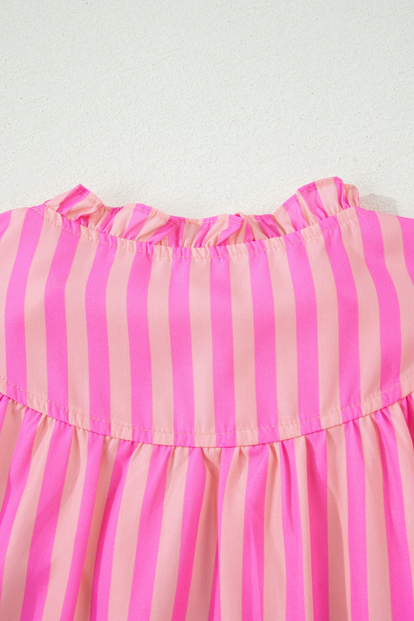 Pink Champagne Ruffle Blouse