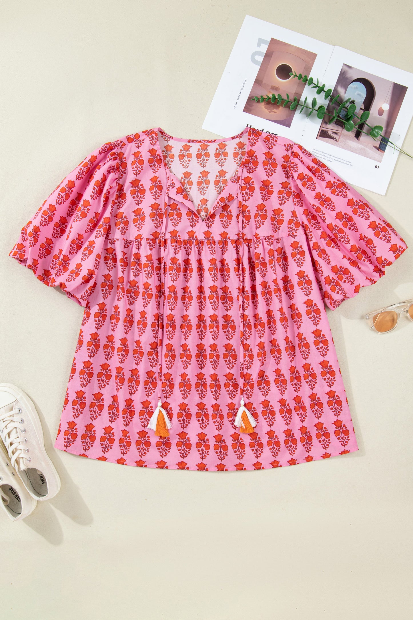 Pink Petals & Punch Blouse Curvy