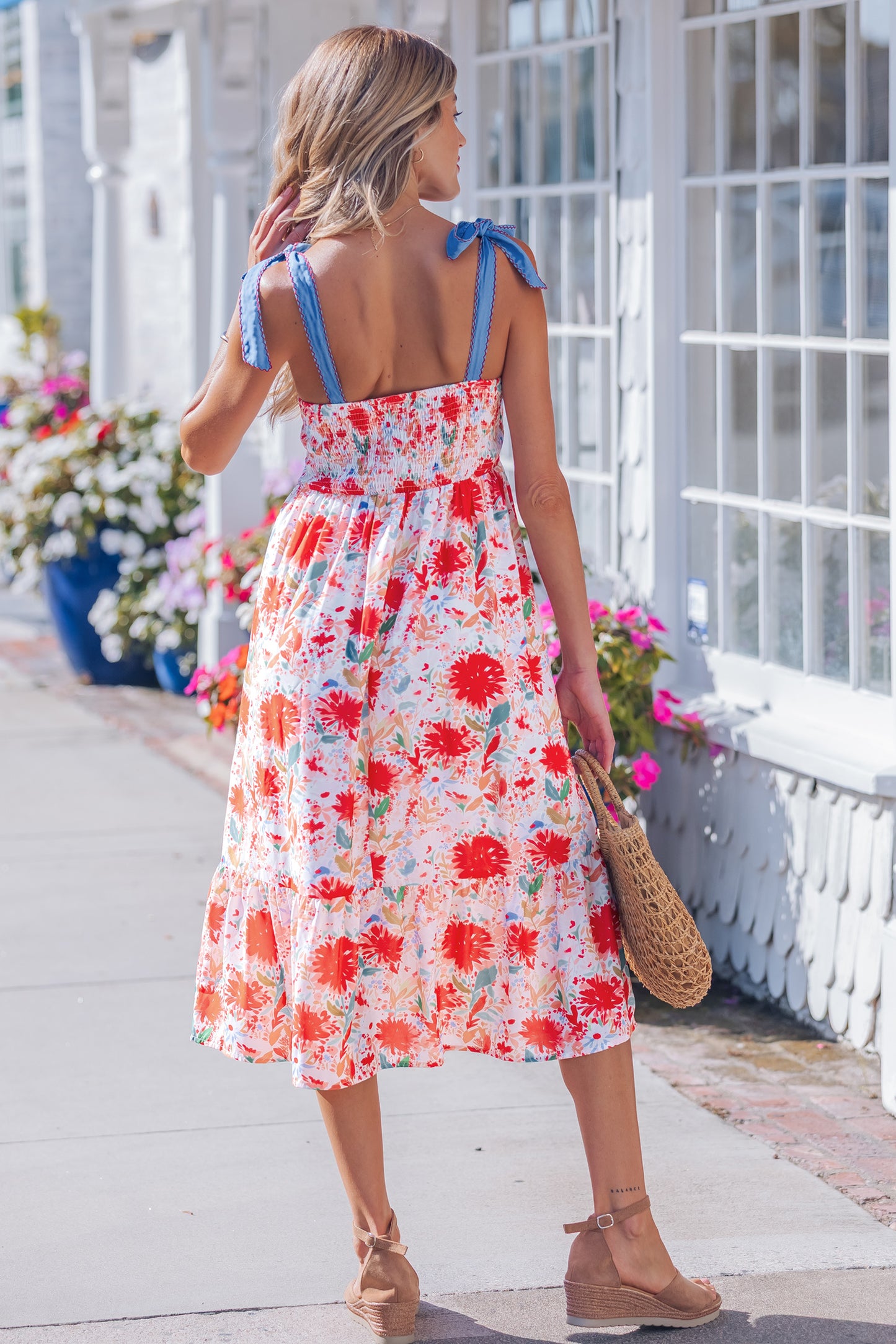 The Scarlet Garden Midi Dress