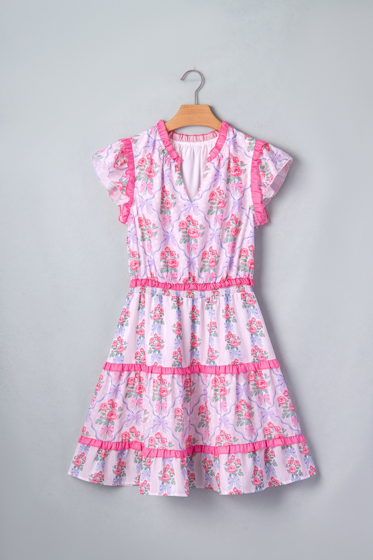 Petal Charm Ruffle Mini Dress