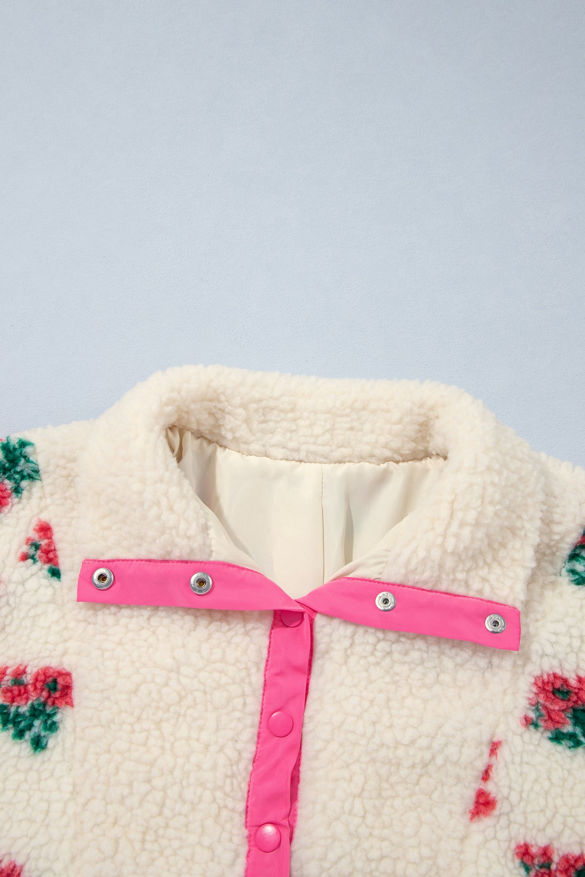 The Rosalie Floral Sherpa Pullover
