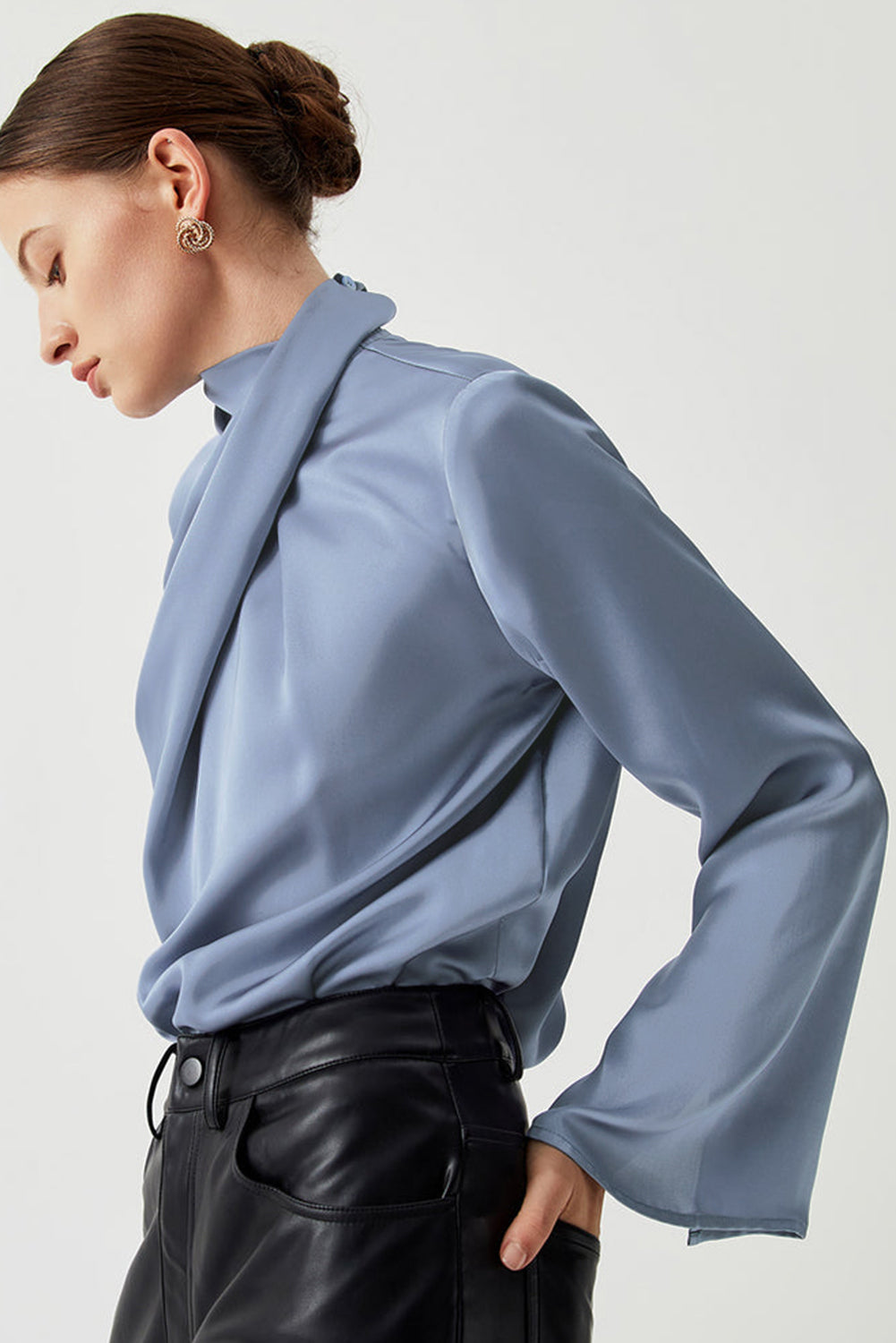 Moonlit Silk Twist Blouse