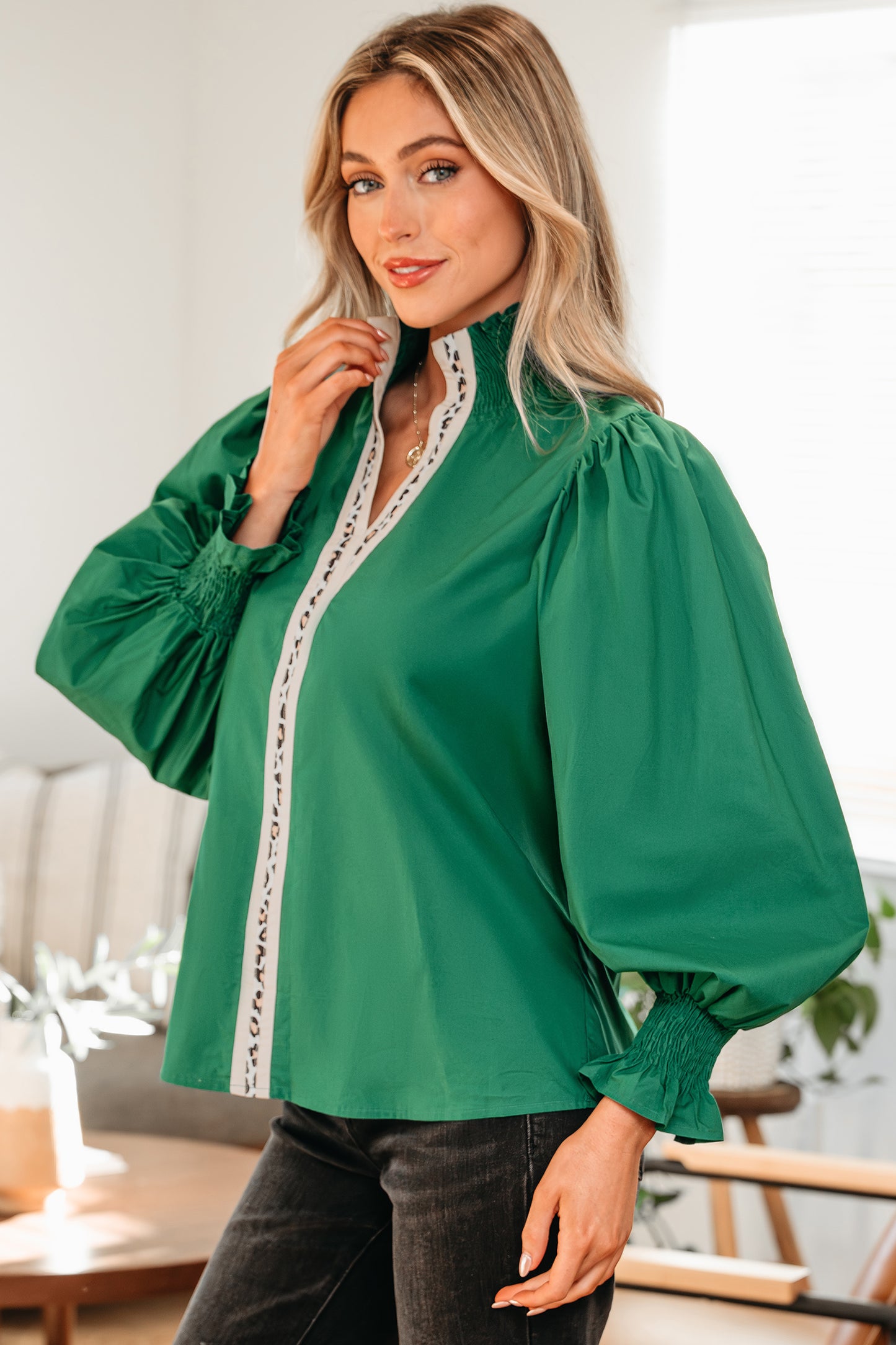 The Emerald Estate Blouse