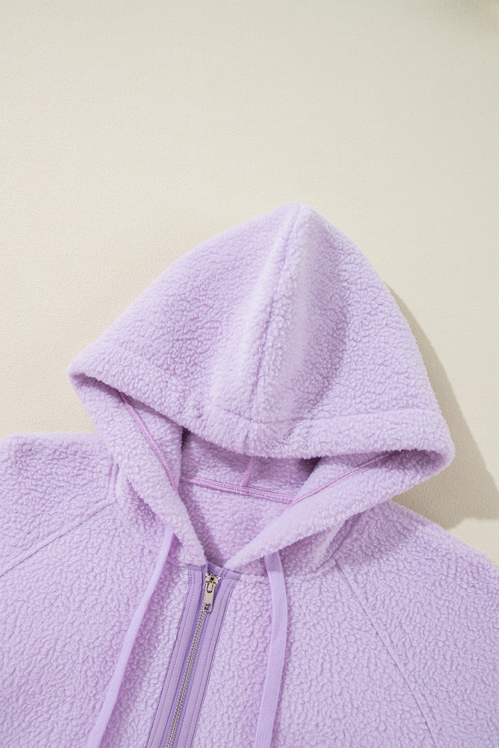 Lavender Cloud Sherpa Half-Zip Hoodie