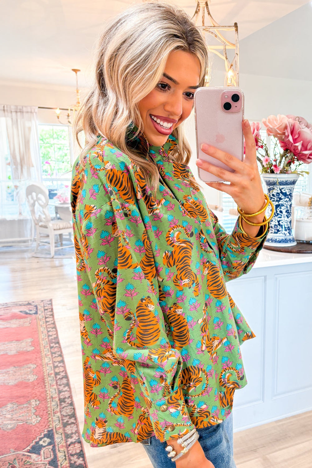 The Wild Garden Satin Blouse