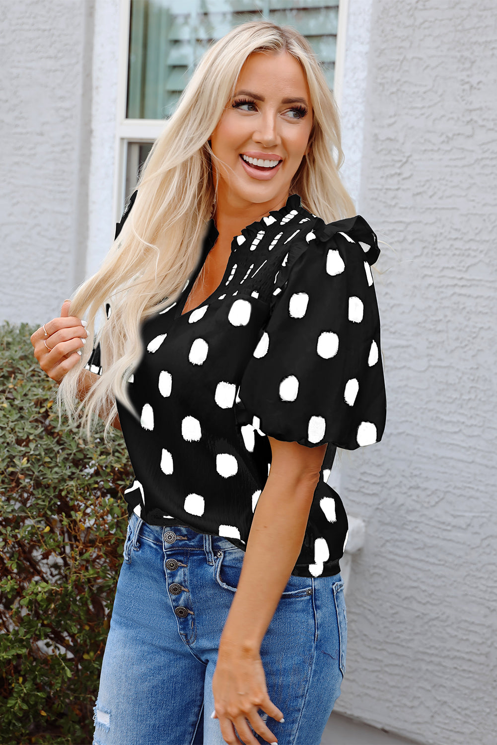 City Chic Dot Blouse