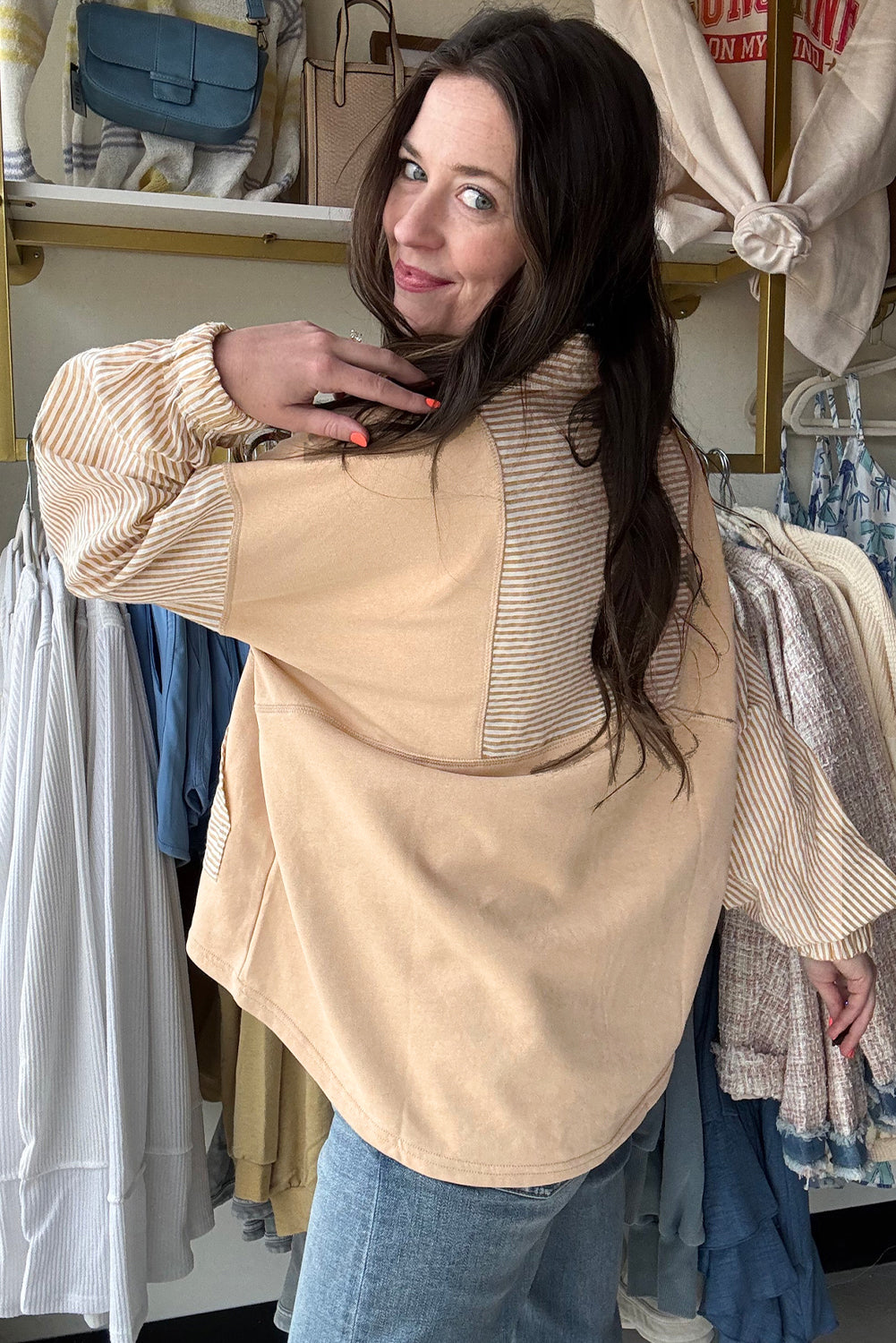 Harvest Stripe Half-Zip Pullover