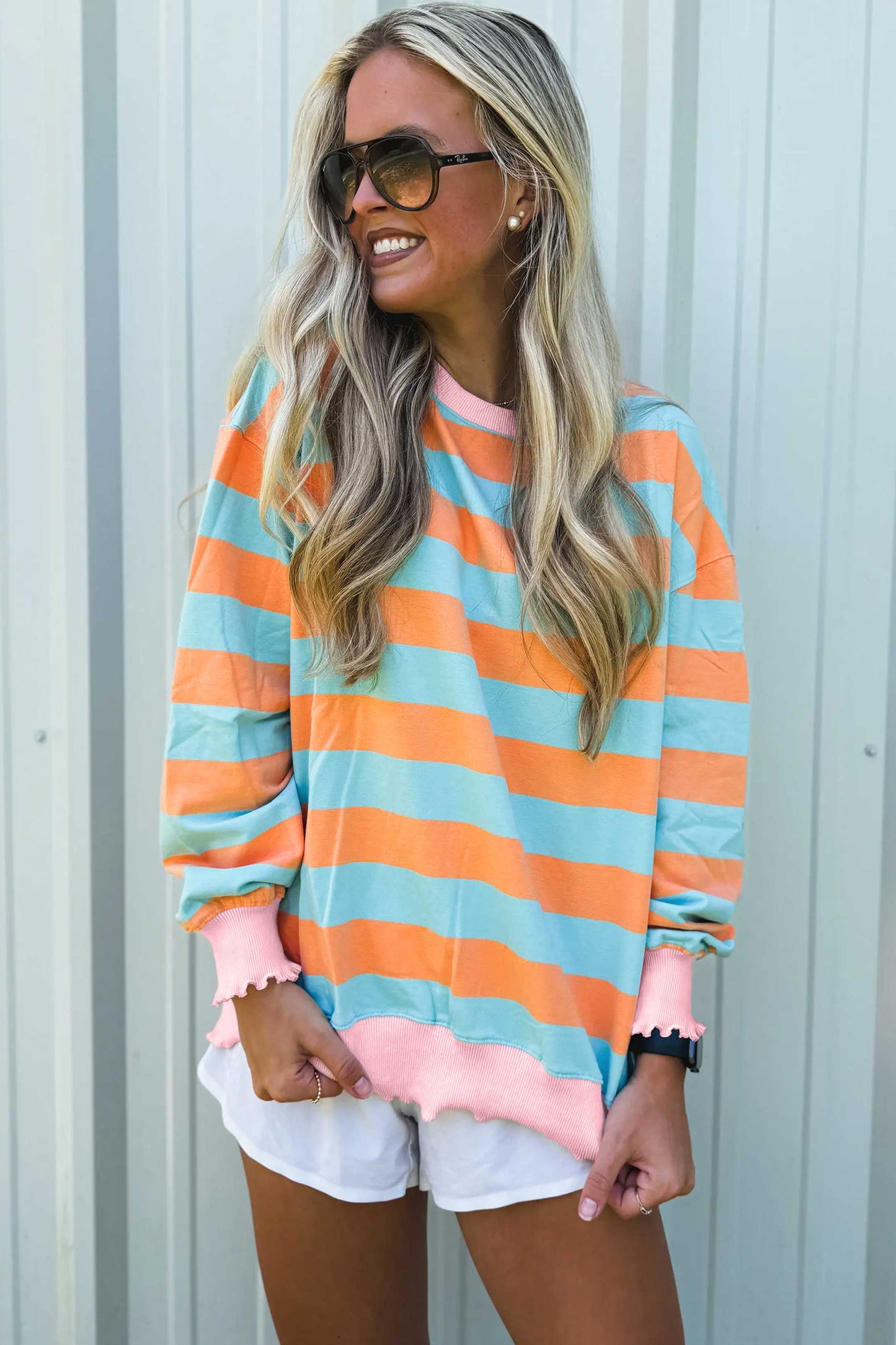 The Sorbet Stripe Pullover
