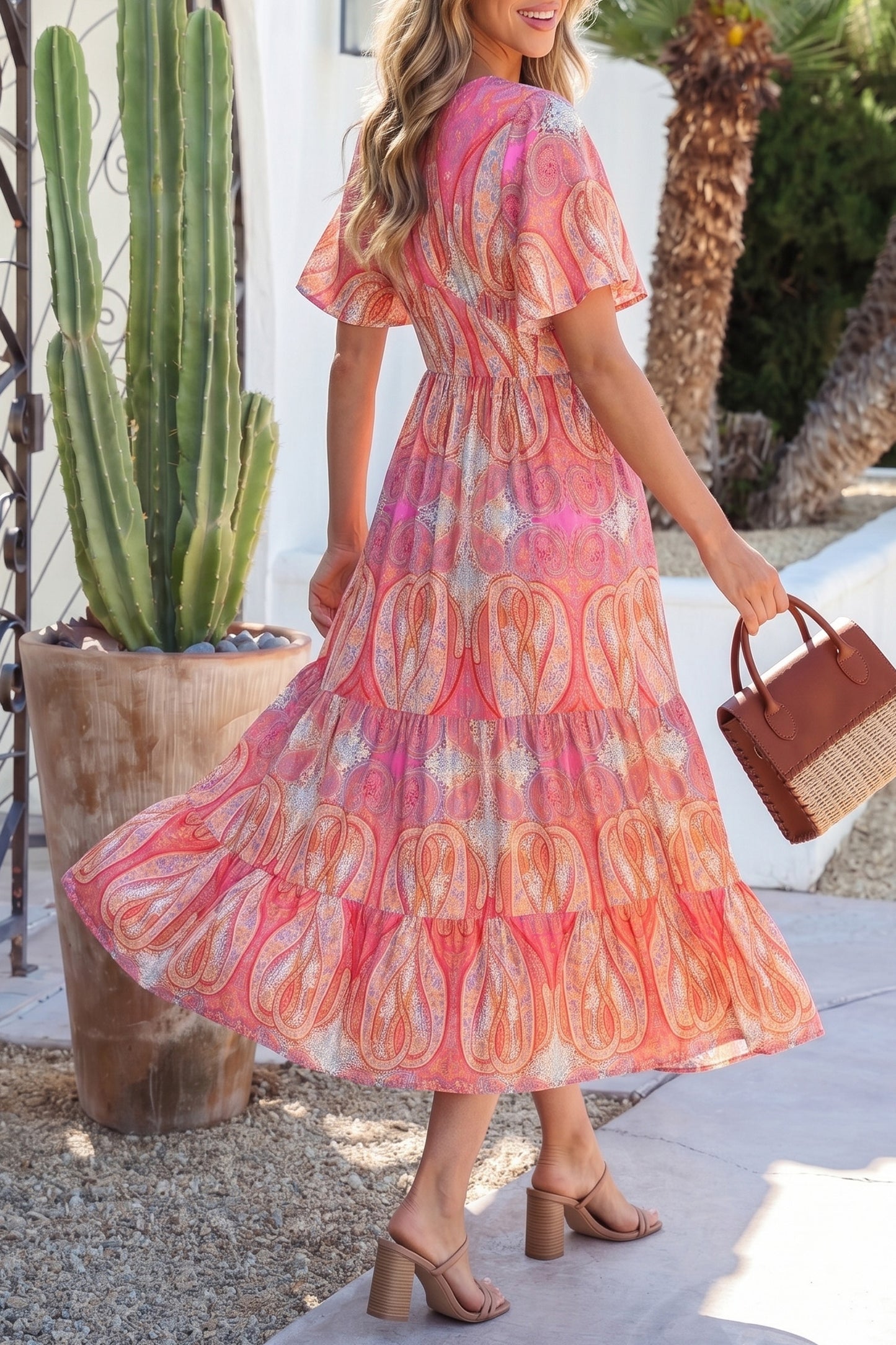 Sunset Paisley Maxi Dress