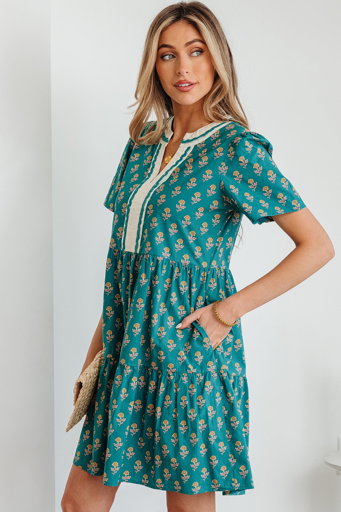 The Emerald Meadow Mini Dress