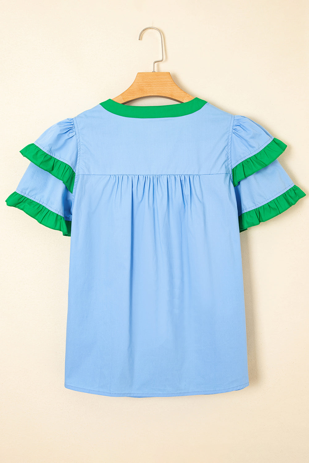 Coastal Breeze Ruffle Blouse