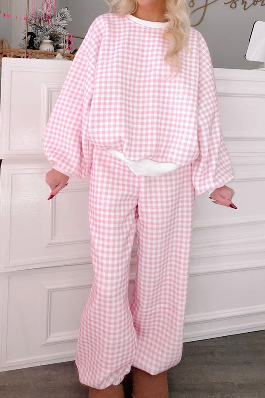 The Pretty in Gingham Lounge Set