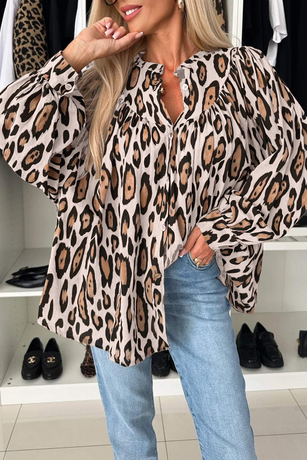The Savannah Balloon Sleeve Blouse