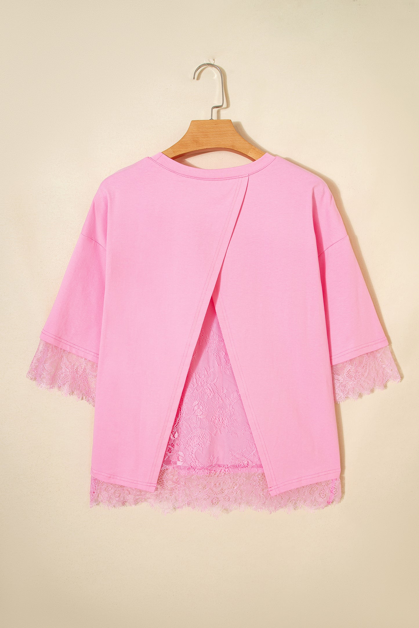 Blush Lace Back Tee