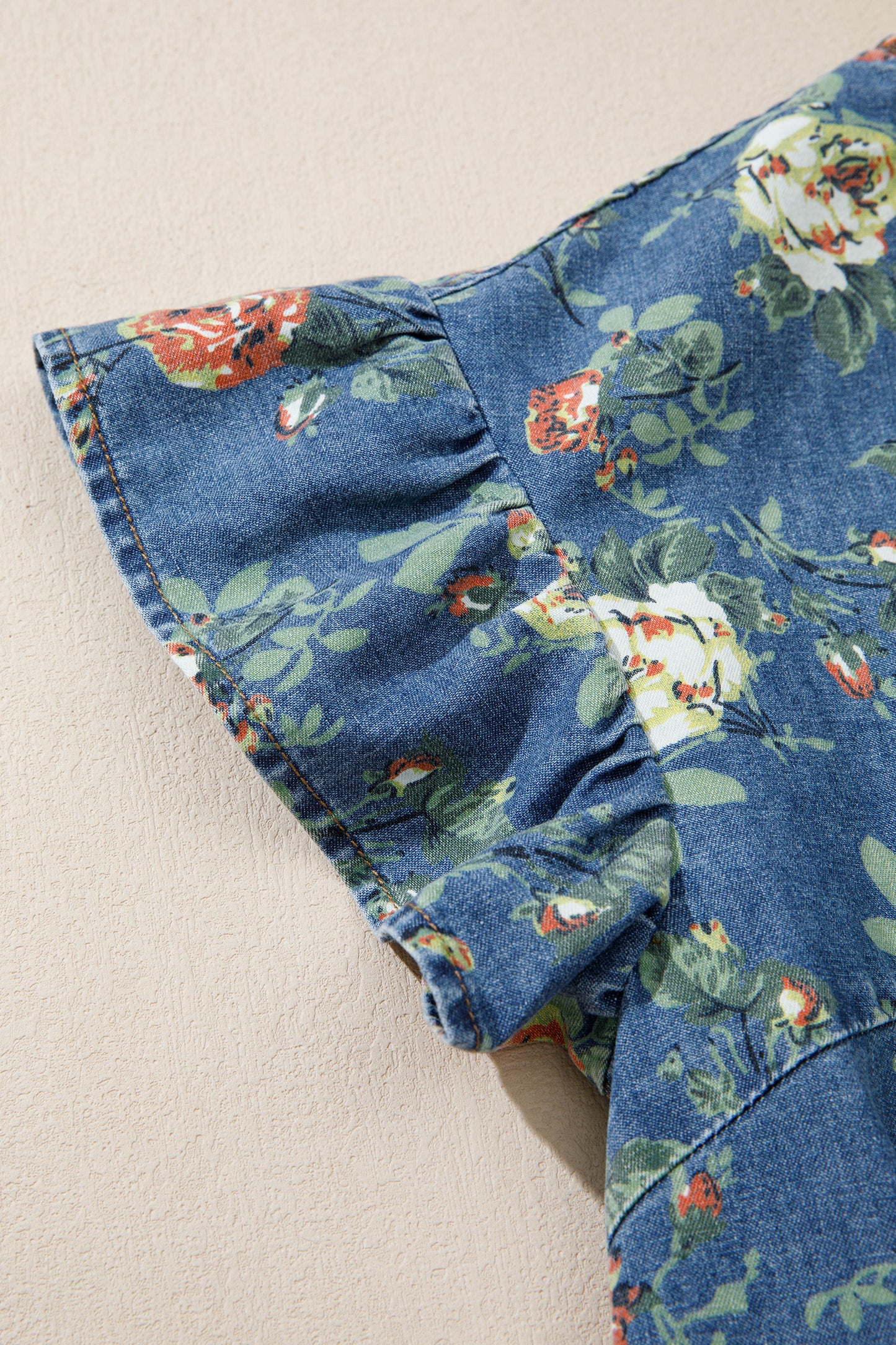 Vintage Garden Denim Blouse