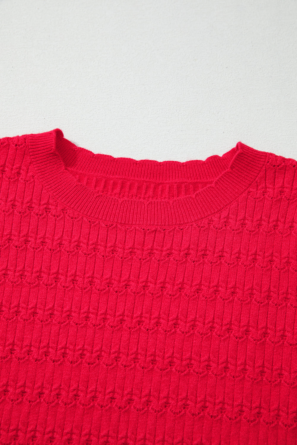 The Holly Berry Textured Knit Sweater