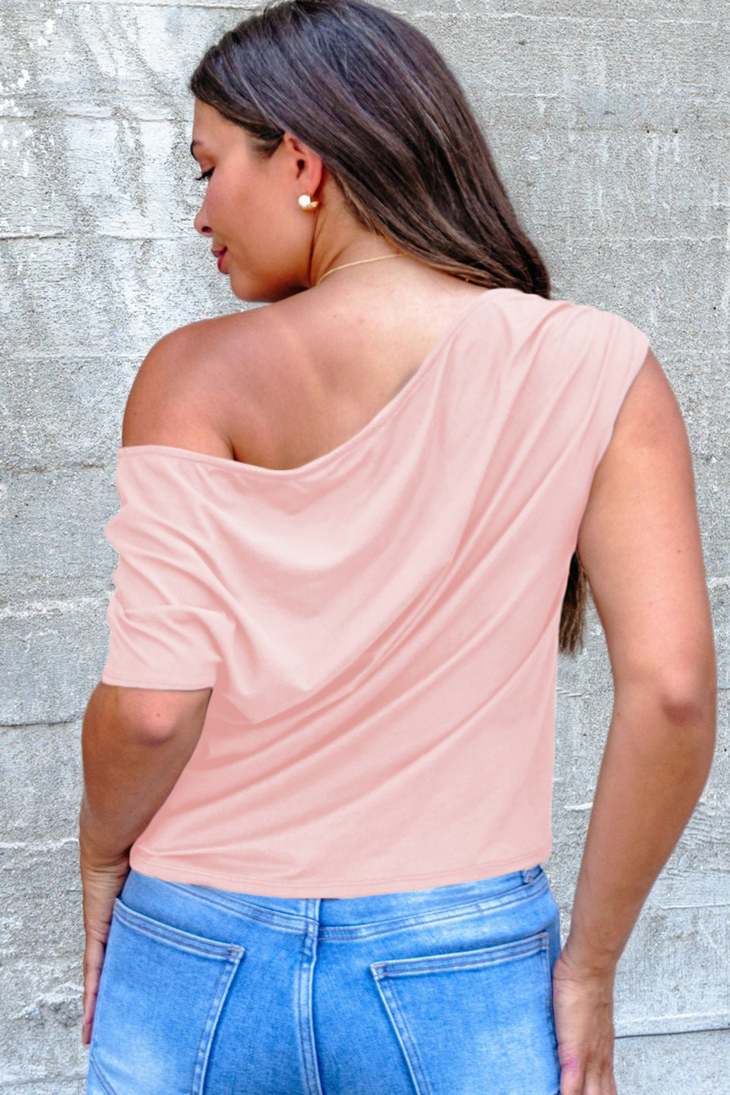 Blush One-Shoulder Beauty Top