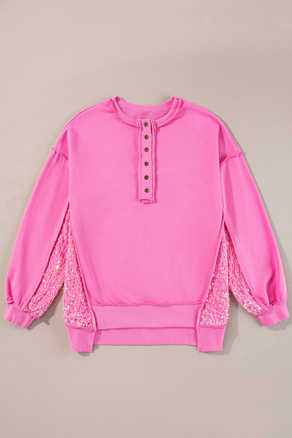 Pink Confetti Henley Pullover