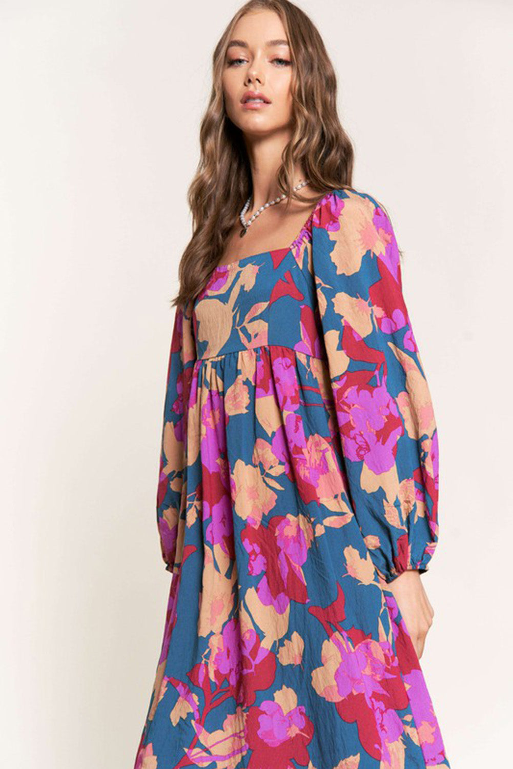 Midnight Bloom Tiered Maxi