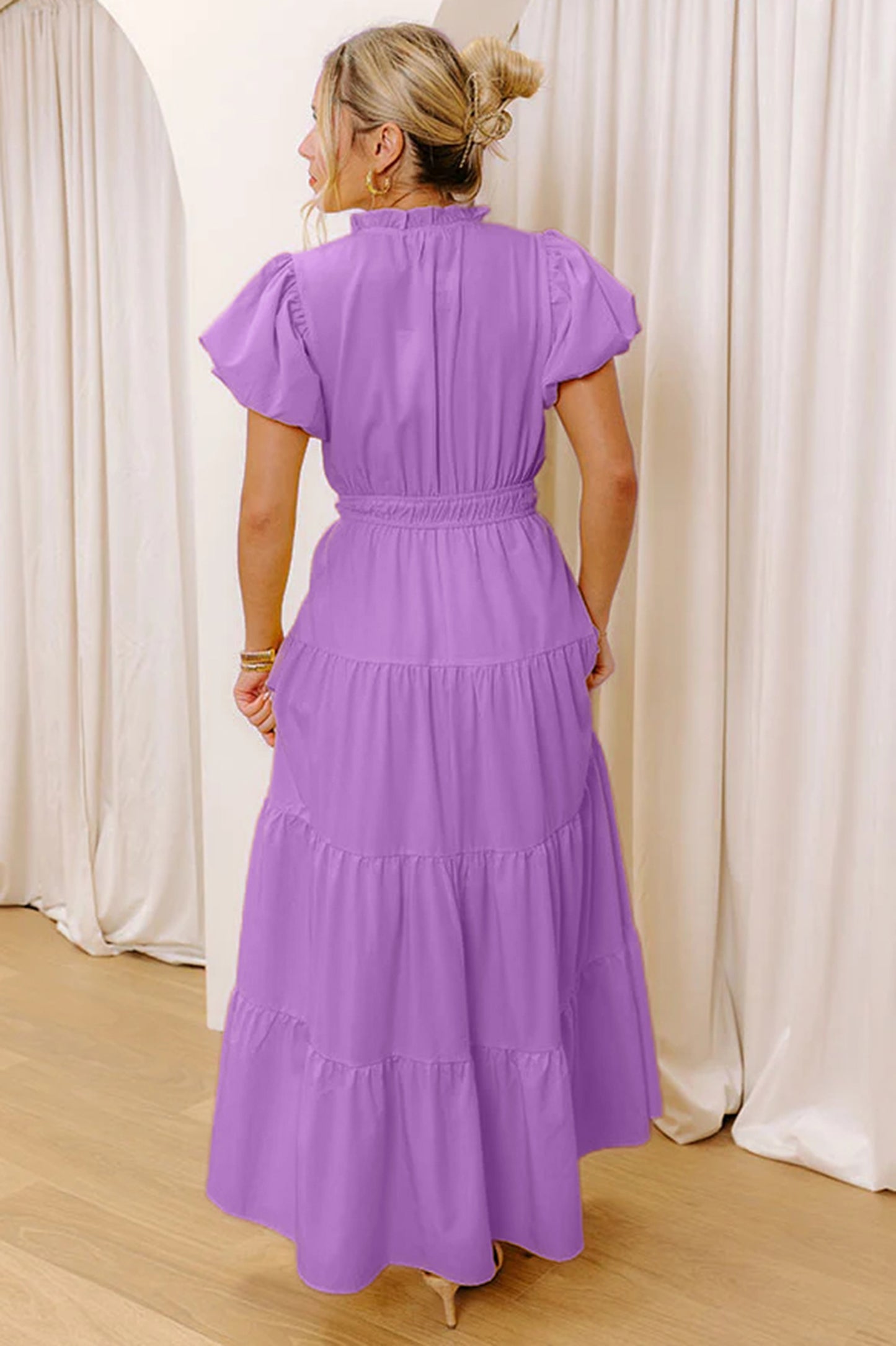 Lavender Daydream Tiered Maxi Dress