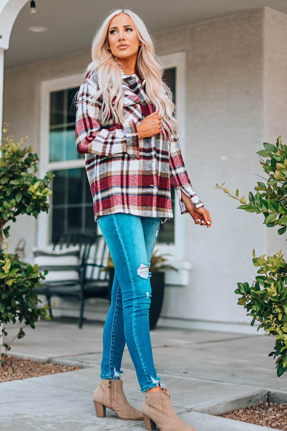 The Merry Plaid Shacket