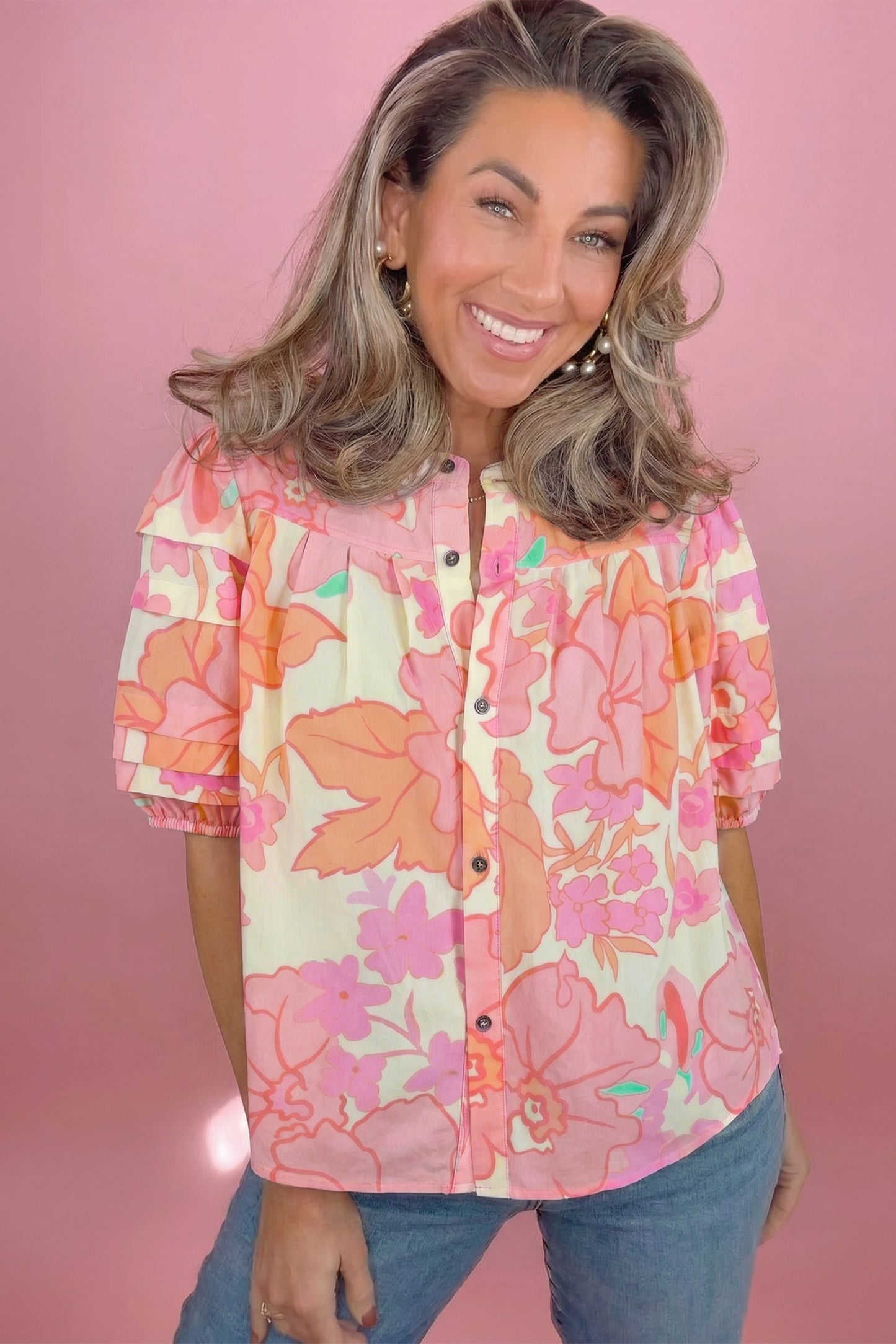 Peaches & Petals Blouse