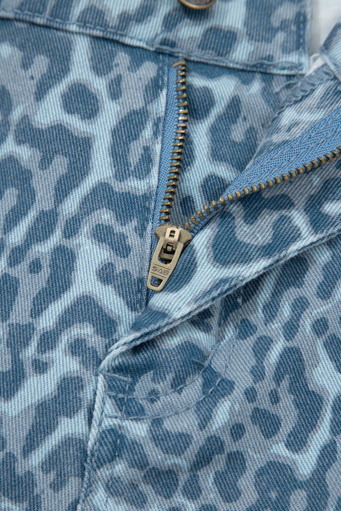 Blue Haze Leopard Wide-Leg Pants