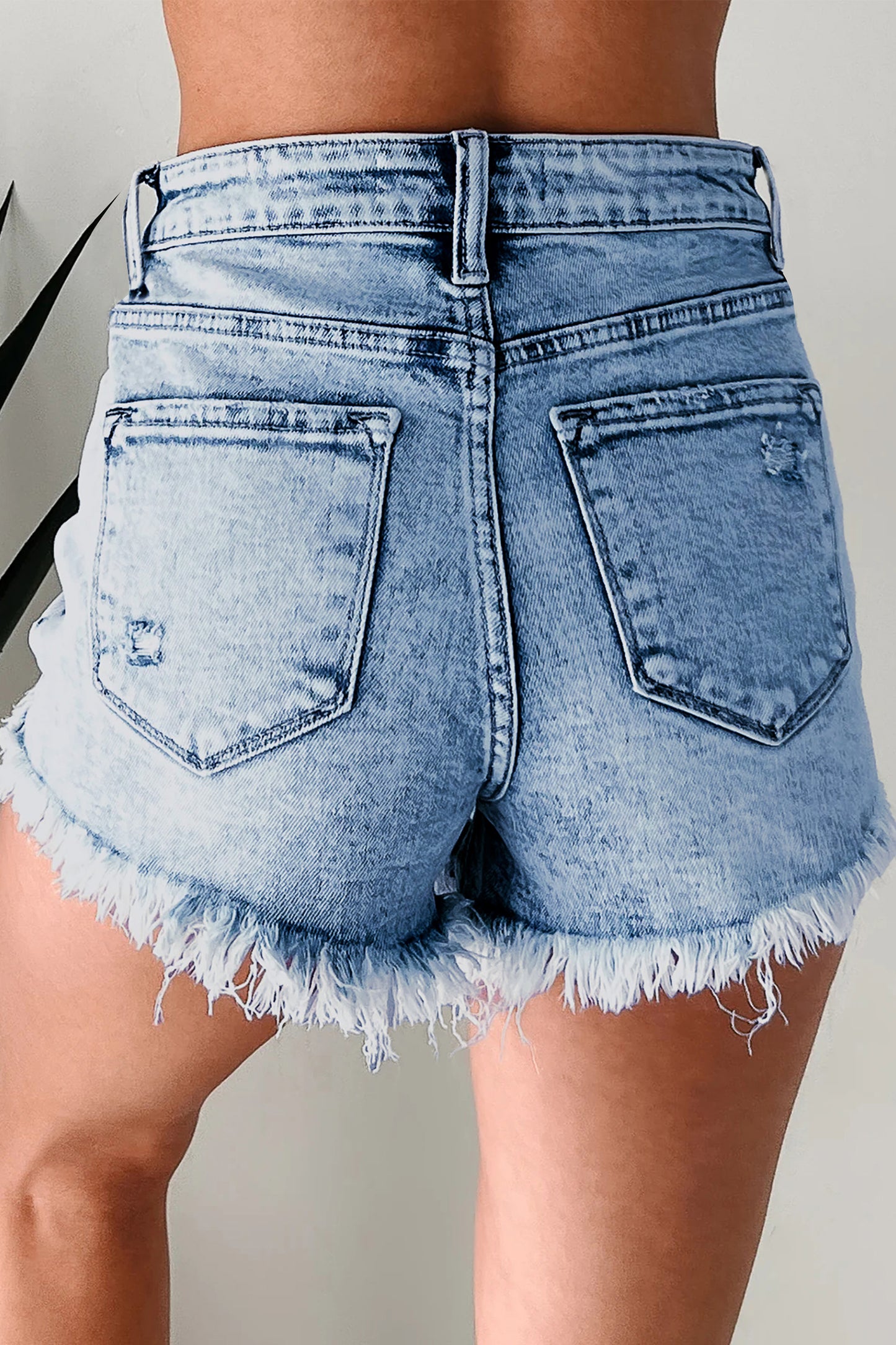 Coastal Fringe Denim Shorts