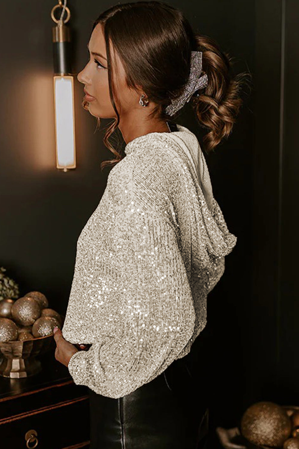Frosted Shine Sequin Sweater