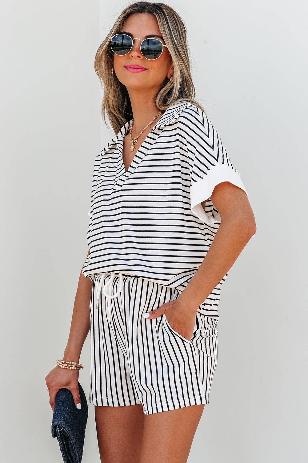 Coastal Ease Striped Lounge Set