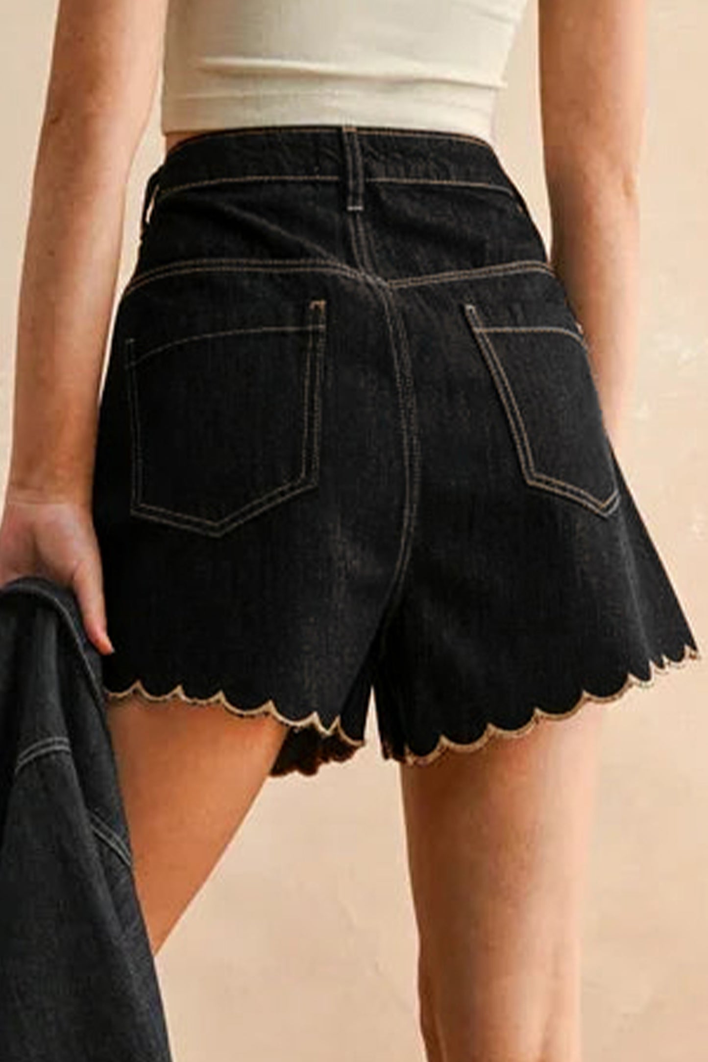 Midnight Social Scallop Shorts