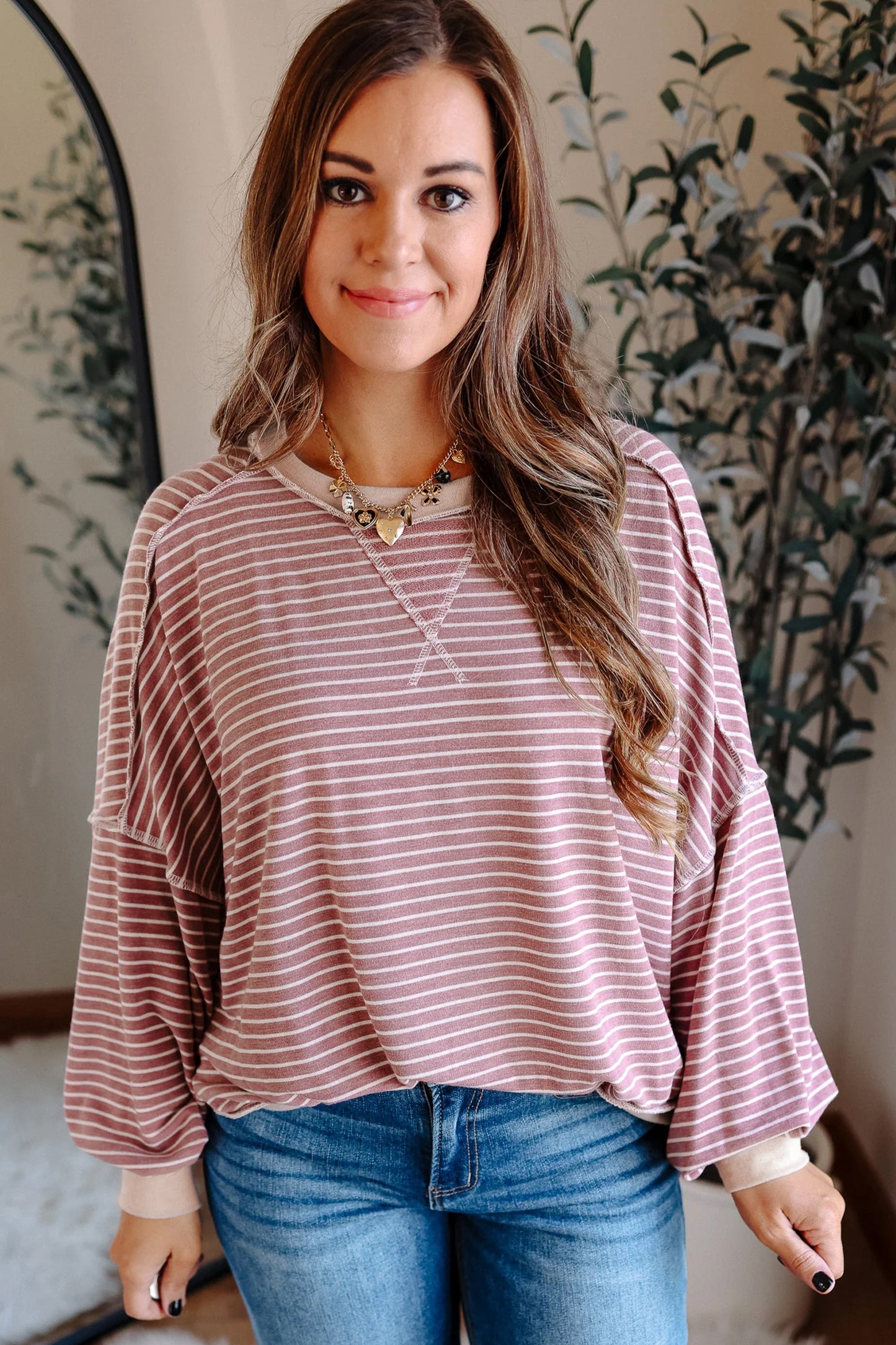 Softline Rose Striped Pullover
