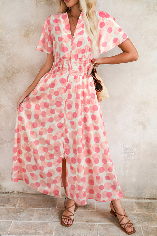 Blush Hour Dot Midi Dress