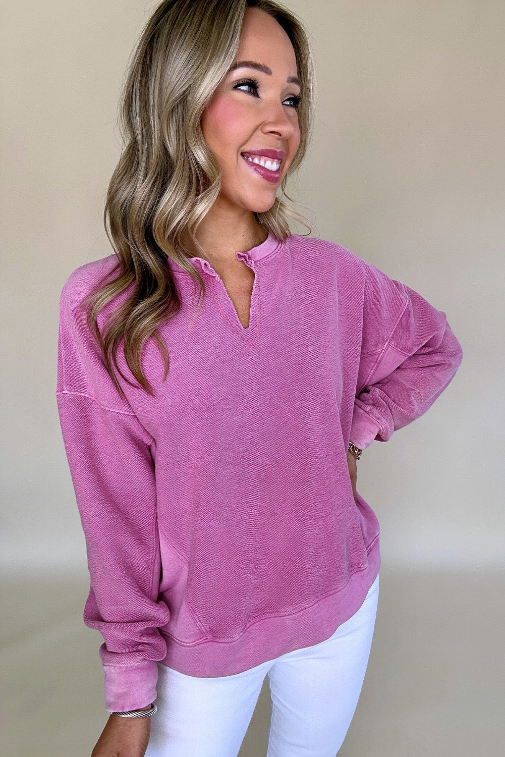 Pretty in Pink Pullover