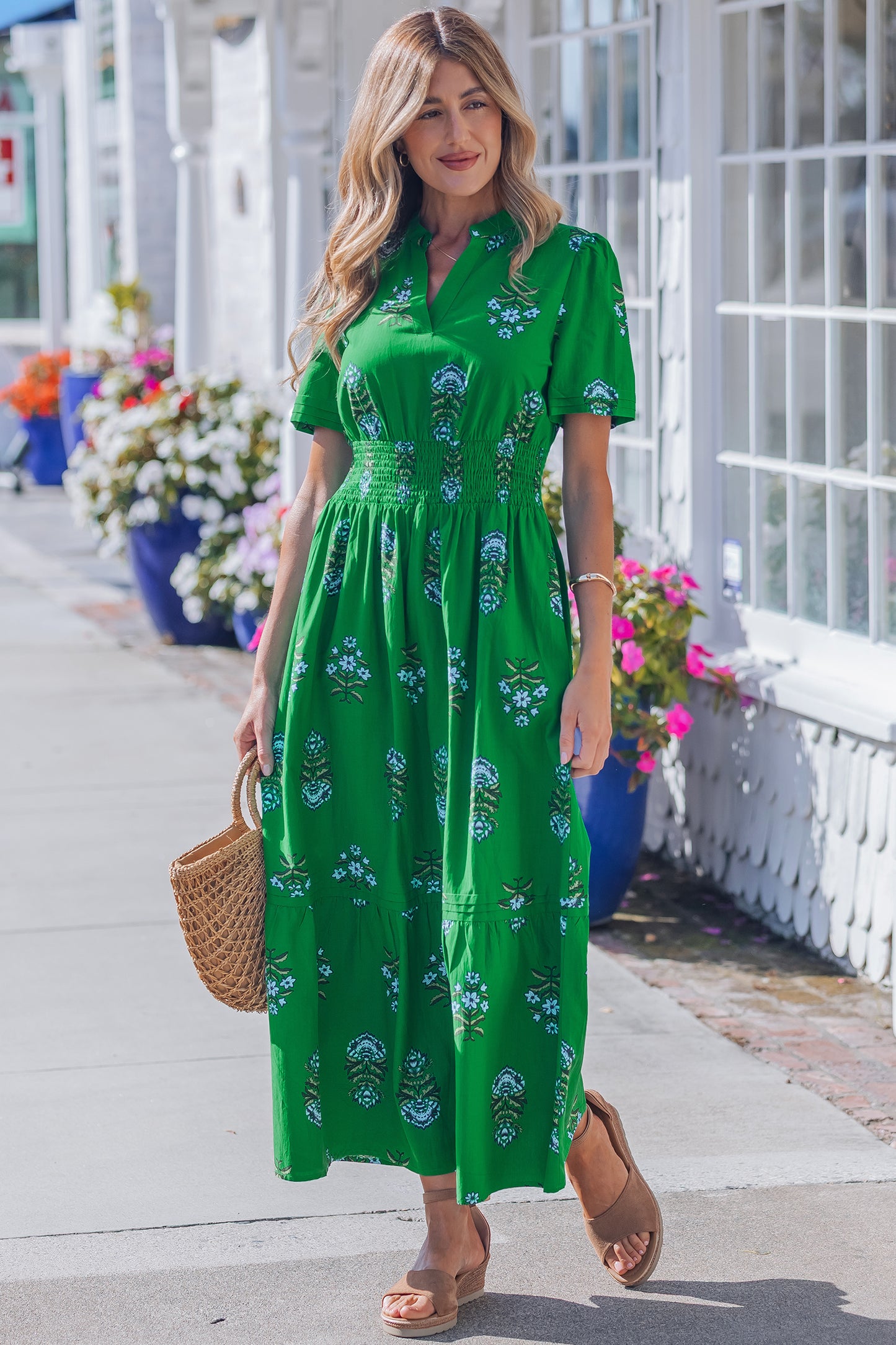 Emerald Garden Tiered Maxi
