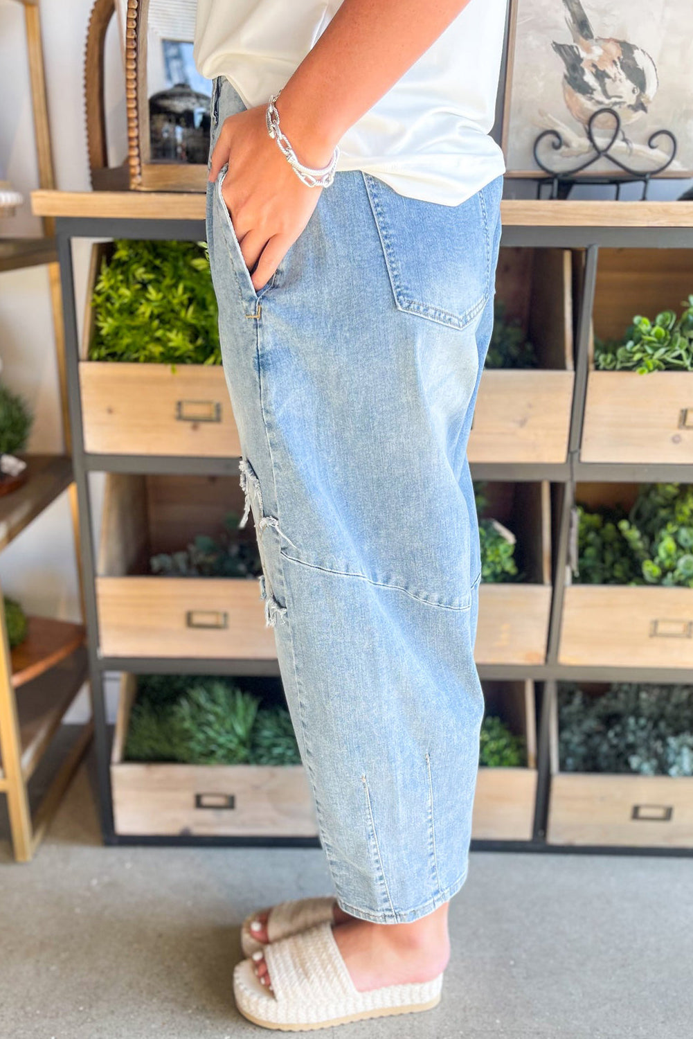 Bloom Patch Straight Jeans
