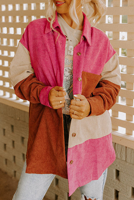 Strawberries & Cream Corduroy Shacket