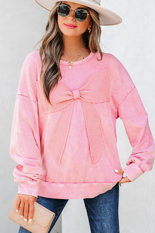 Pretty in Pink Bow Crewneck